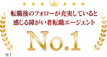 転職後のフォローが充実していると感じる障がい者転職エージェントNo.1